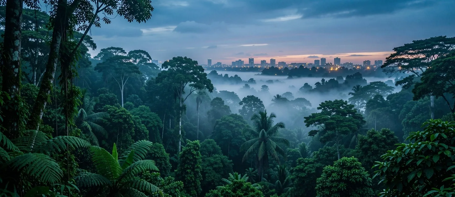 Kalimantan environment at dusk